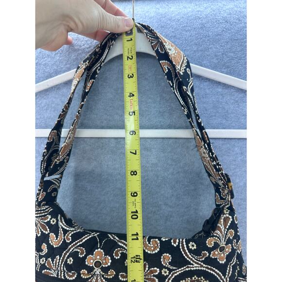 Vera Bradley Cafe Latte Fall Neutral Paisley Print Crossbody Bag Quilted Y2K - Picture 10 of 14